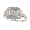 French platinum Art Deco diamond engagement ring